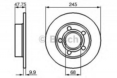 BOSCH 0986479b56 -  Диск тормозной