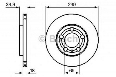 BOSCH 0986479b62 -  Диск тормозной вентилируемый