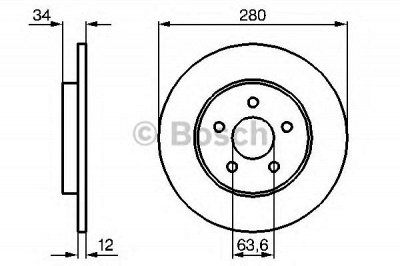 BOSCH 0986479b65 -  Диск тормозной