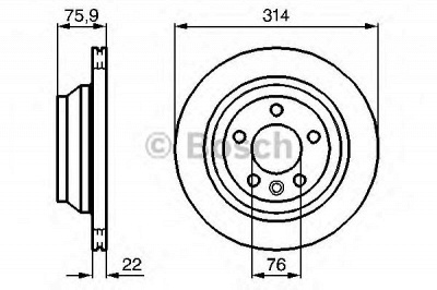 BOSCH 0986479b72 -  Диск тормозной вентилируемый