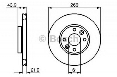 BOSCH 0986479b73 -  Диск тормозной вентилируемый