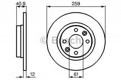 BOSCH 0986479b79 -  Диск тормозной