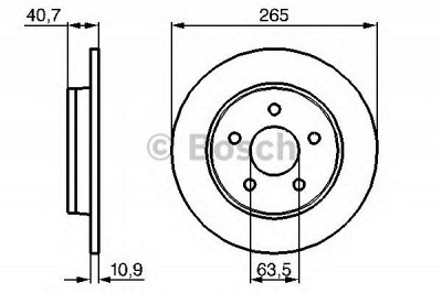 BOSCH 0986479b80 -  Диск тормозной
