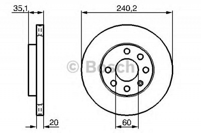 BOSCH 0986479b84 -  ТОРМОЗНОЙ ДИСК