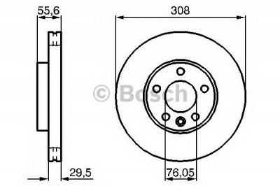 BOSCH 0986479b88 -  Диск тормозной вентилируемый