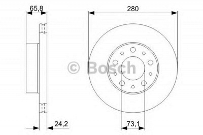 BOSCH 0986479b96 -  Диск тормозной вентилируемый