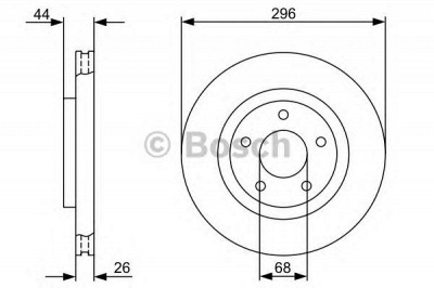 BOSCH 0986479c04 -  Диск тормозной вентилируемый