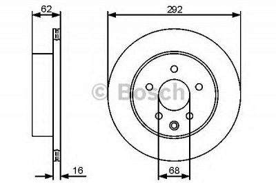 BOSCH 0986479c12 -  Диск тормозной вентилируемый