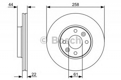 BOSCH 0986479c17 -  Диск тормозной вентилируемый
