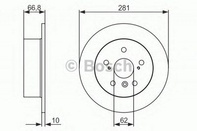 BOSCH 0986479c21 -  ТОРМОЗНОЙ ДИСК
