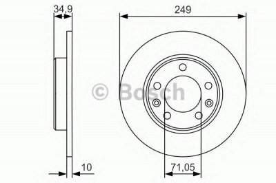 BOSCH 0986479c23 -  Тормозной диск