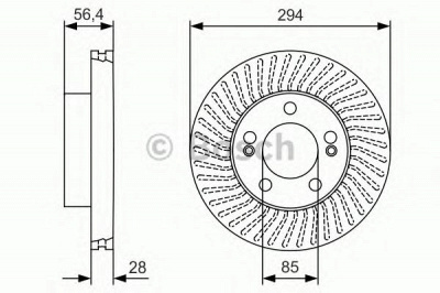 BOSCH 0986479c31 -  Диск тормозной вентилируемый