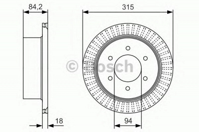 BOSCH 0986479c32 -  Диск тормозной вентилируемый