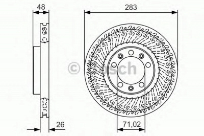 BOSCH 0986479c33 -  Тормозной диск