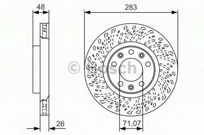 BOSCH 0986479c35 -  Диск тормозной вентилируемый