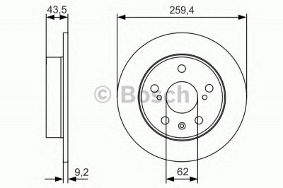 BOSCH 0986479c44 -  Диск тормозной