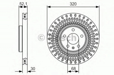 BOSCH 0986479c49 -  Диск тормозной вентилируемый