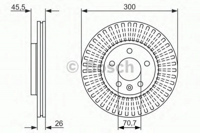 BOSCH 0986479c56 -  Диск тормозной вентилируемый