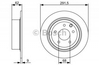BOSCH 0986479c60 -  Диск тормозной