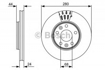 BOSCH 0986479c62 -  Диск тормозной вентилируемый