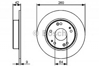 BOSCH 0986479c63 -  Диск тормозной