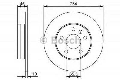 BOSCH 0986479c66 -  Диск тормозной