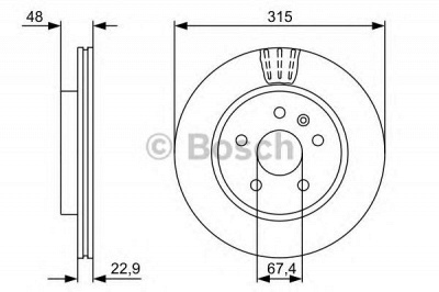 BOSCH 0986479c71 -  Диск тормозной вентилируемый