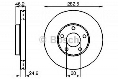 BOSCH 0986479c81 -  Диск тормозной вентилируемый