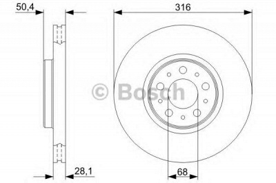 BOSCH 0986479c85 -  Диск тормозной вентилируемый