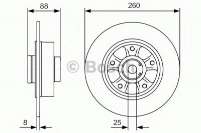 BOSCH 0986479c87 -  Диск тормозной