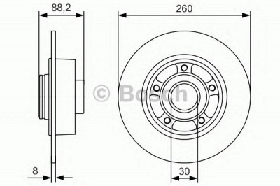 BOSCH 0986479c88 -  Диск тормозной