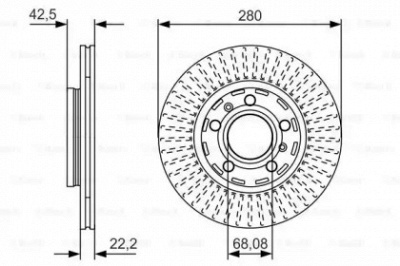 BOSCH 0986479c89 -  Диск тормозной вентилируемый