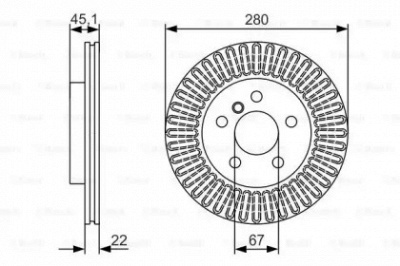 BOSCH 0986479c97 -  Тормозной диск