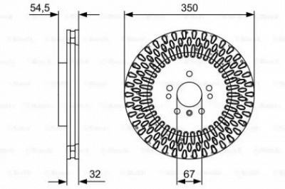 BOSCH 0986479d09 -  Диск тормозной вентилируемый