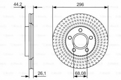 BOSCH 0986479d15 -  Диск тормозной вентилируемый