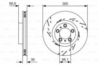 BOSCH 0986479d22 -  Тормозной диск