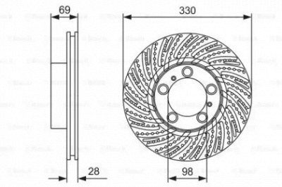 BOSCH 0986479d24 -  Тормозной диск