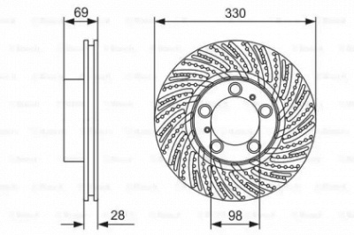 BOSCH 0986479d25 -  Тормозной диск