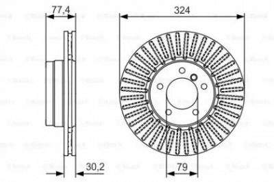 BOSCH 0986479d39 -  Диск тормозной вентилируемый