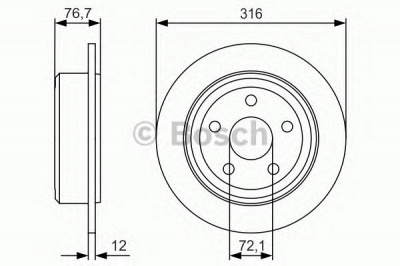 BOSCH 0986479r08 -  Тормозной диск