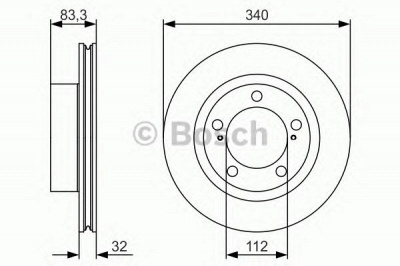 BOSCH 0986479r29 -  Тормозной диск