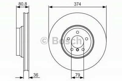 BOSCH 0986479r35 -  Тормозной диск