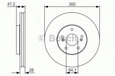 BOSCH 0986479r47 -  Тормозной диск