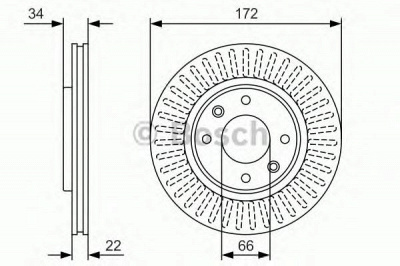 BOSCH 0986479r63 -  Тормозной диск