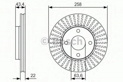 BOSCH 0986479r64 -  Тормозной диск