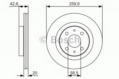 BOSCH 0986479r74 -  Тормозной диск