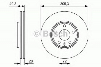 BOSCH 0986479r93 -  Тормозной диск