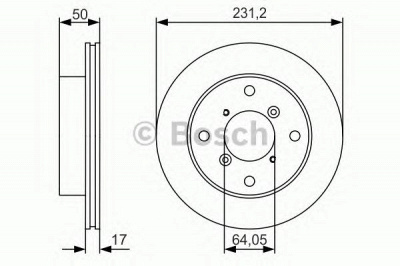 BOSCH 0986479r96 -  Тормозной диск