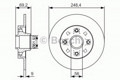 BOSCH 0986479s43 -  Тормозной диск