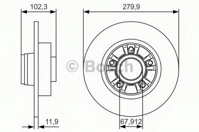 BOSCH 0986479s44 -  Тормозной диск